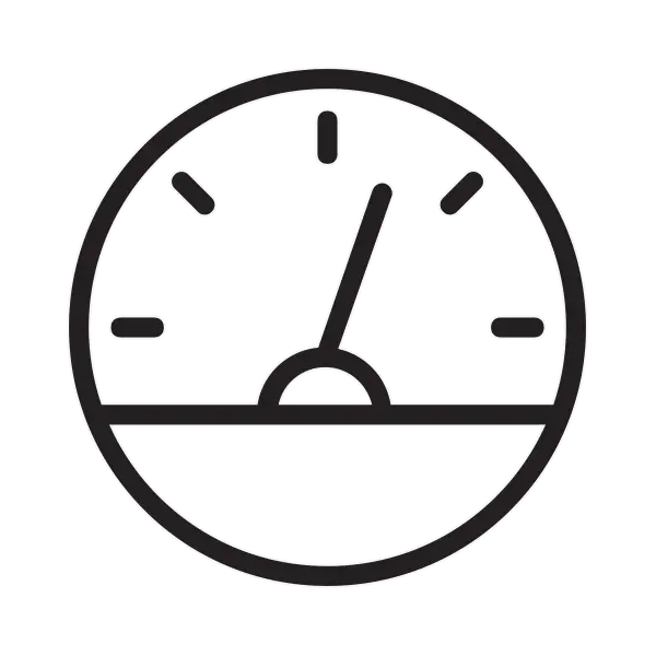 Half full fuel metre icon